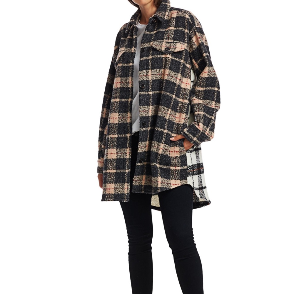 Munthe Juli Oversized Wool Flannel Shacket